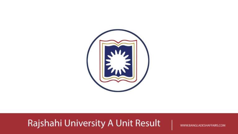 Chaci Rajsahi RU A Unit Result 2025 Published: Check Rajshahi University Admission ...