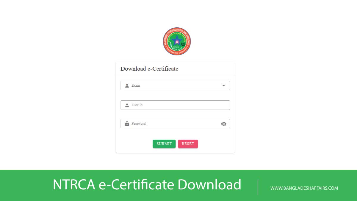 NTRCA e-Certificate Download